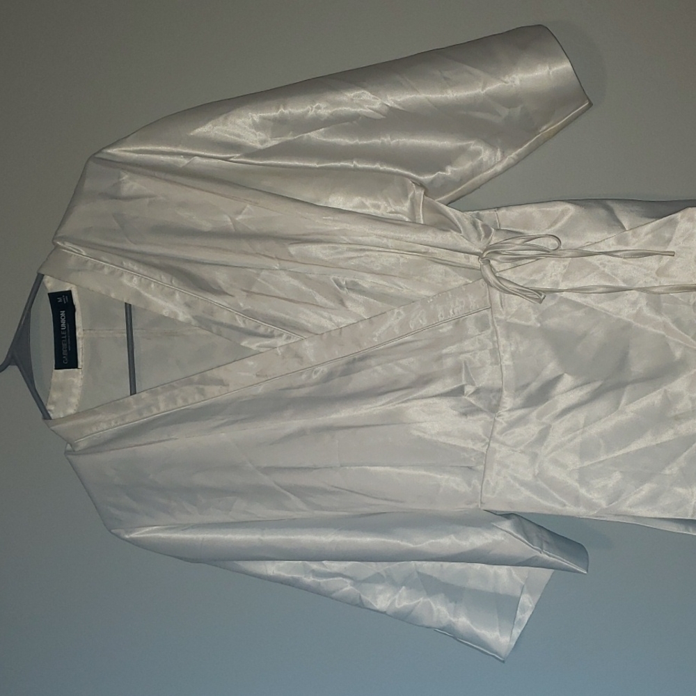 Cream Wrap Blouse Size Med